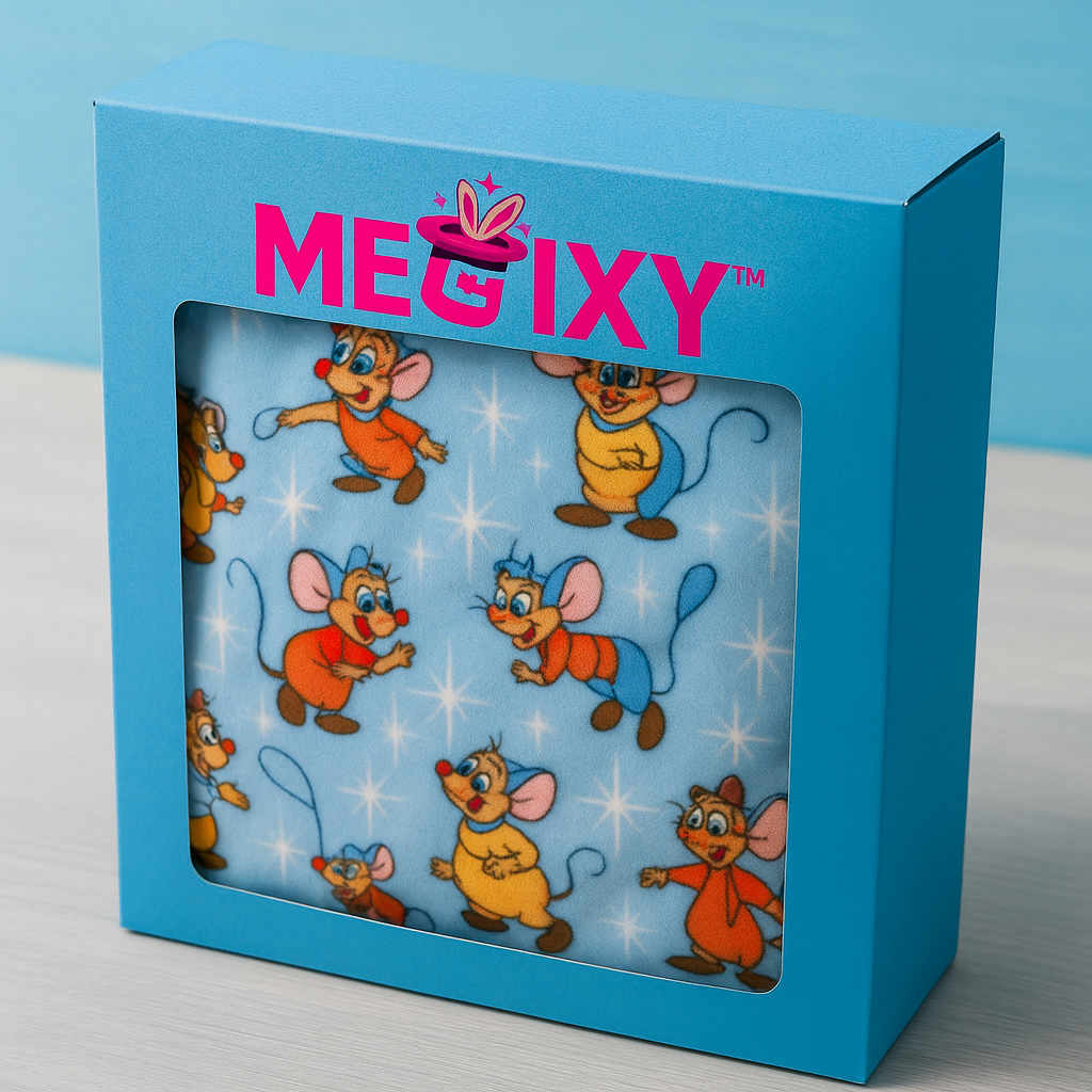 DISNEY JAQ AND GUS BLANKET HOODIE IN BLUE